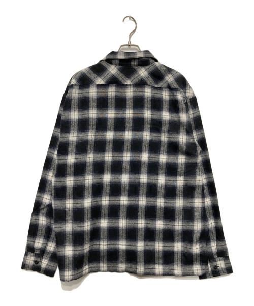 Schott（ショット）Schott (ショット) ロゴ刺繍チェックシャツ ブラック サイズ:Lの古着・服飾アイテム