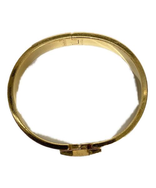 HERMES（エルメス）HERMES (エルメス) クリッククラック PM バングル ゴールド×ホワイトの古着・服飾アイテム