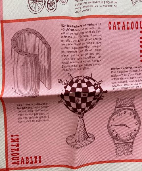 HERMES（エルメス）HERMES (エルメス) CATALOGUE D'OBJETS　カレ40 ピンクの古着・服飾アイテム