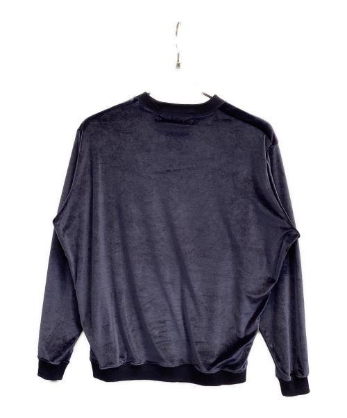 THIRD MAGAZINE（サードマガジン）THIRD MAGAZINE (サードマガジン) ベロアロゴロングTシャツ ネイビー サイズ:９の古着・服飾アイテム