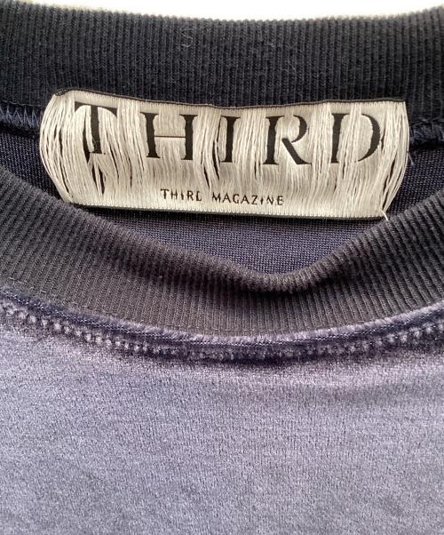 THIRD MAGAZINE（サードマガジン）THIRD MAGAZINE (サードマガジン) ベロアロゴロングTシャツ ネイビー サイズ:９の古着・服飾アイテム