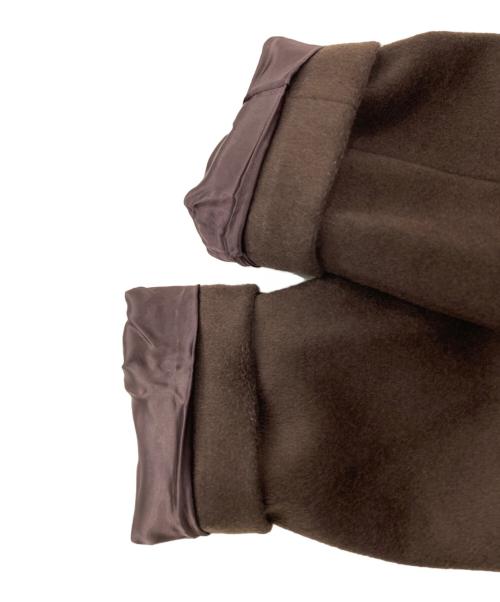 UNITED ARROWS（ユナイテッドアローズ）UNITED ARROWS (ユナイテッドアローズ) UWSC W/N Vノーカラーコート ブラウン サイズ:38の古着・服飾アイテム