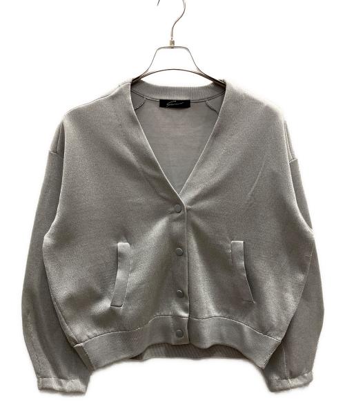 STUNNING LURE（スタニングルアー）STUNNING LURE (スタニングルアー) メタルヤーンニットブルゾン シルバー サイズ:Ｓの古着・服飾アイテム