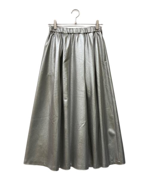 1er Arrondissement（プルミエ アロンディスモン）1er Arrondissement (プルミエ アロンディスモン) メタリックツイルスカート シルバー サイズ:36の古着・服飾アイテム