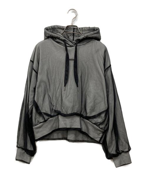 PRANK PROJECT（プランクプロジェクト）PRANK PROJECT (プランクプロジェクト) Tulle Layered Hoodie ブラック サイズ:Freeの古着・服飾アイテム