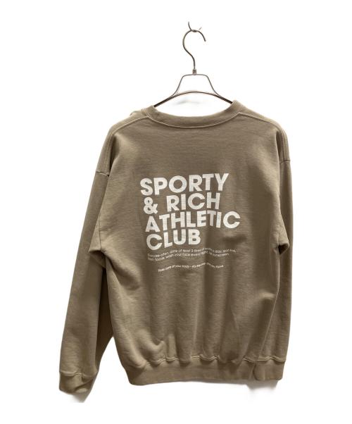 Sporty & Rich（スポーティーアンドリッチ）Sporty & Rich (スポーティーアンドリッチ) ロゴプリントスウェット ベージュ サイズ:Ｌの古着・服飾アイテム