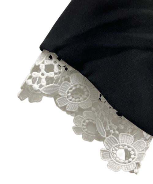 BEARDSLEY（ビアズリー）BEARDSLEY (ビアズリー) 袖口レースワンピース ブラック サイズ:Freeの古着・服飾アイテム