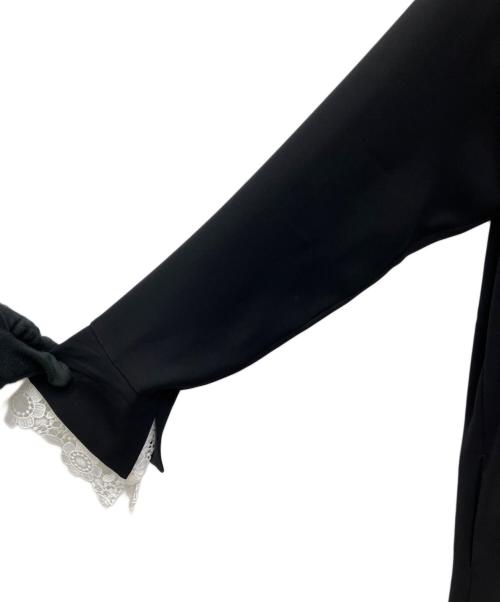 BEARDSLEY（ビアズリー）BEARDSLEY (ビアズリー) 袖口レースワンピース ブラック サイズ:Freeの古着・服飾アイテム