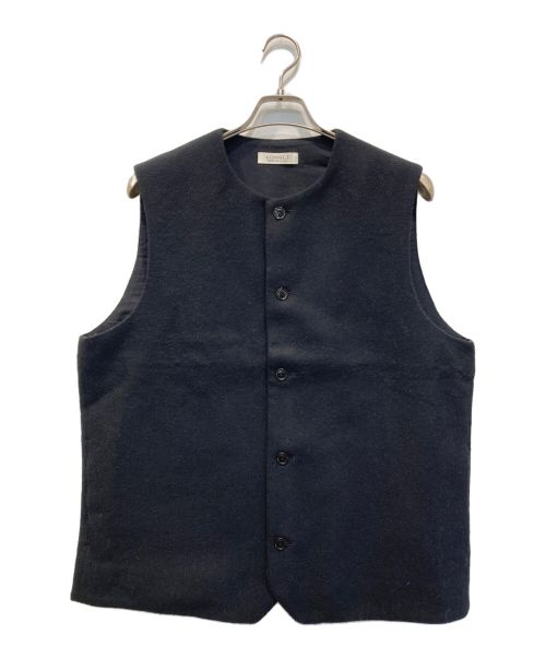 confect（コンフェクト）CONFECT (コンフェクト) ウールモッサー クルーネックベスト ブラック サイズ:5の古着・服飾アイテム