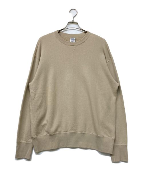 LOOPWHEELER（ループウィラー）LOOPWHEELER (ループウィラー) ライトツリウラケ ルーズフィットスウェット ベージュ サイズ:XLの古着・服飾アイテム