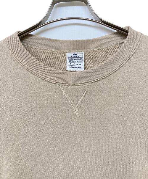 LOOPWHEELER（ループウィラー）LOOPWHEELER (ループウィラー) ライトツリウラケ ルーズフィットスウェット ベージュ サイズ:XLの古着・服飾アイテム