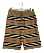 BURBERRY LONDONバーバリーロンドン）の古着「Kenton Striped Knit Shorts/ケントンストライプドニットショーツ」｜ブラウン