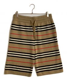 BURBERRY LONDON（バーバリーロンドン）の古着「Kenton Striped Knit Shorts/ケントンストライプドニットショーツ」｜ブラウン