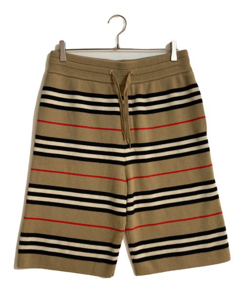 BURBERRY LONDON（バーバリーロンドン）BURBERRY LONDON (バーバリーロンドン) Kenton Striped Knit Shorts/ケントンストライプドニットショーツ ブラウン サイズ:Mの古着・服飾アイテム