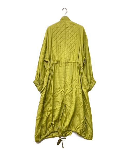 sara mallika（サラマリカ）sara mallika (サラマリカ) Square Stitch Long Coat イエロー サイズ:Sの古着・服飾アイテム