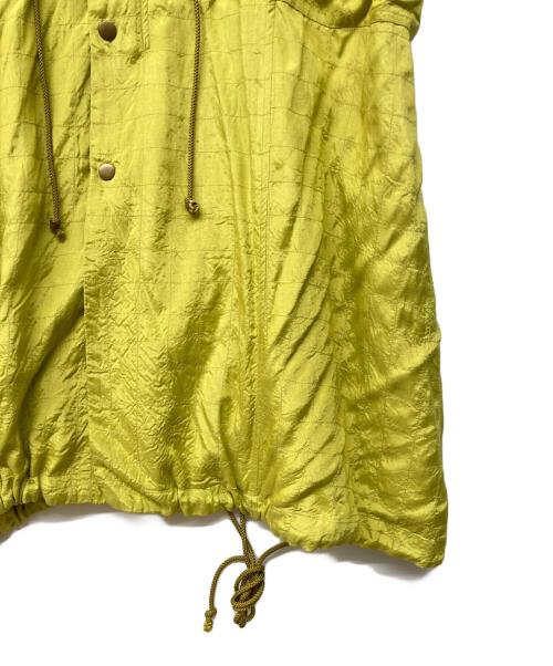 sara mallika（サラマリカ）sara mallika (サラマリカ) Square Stitch Long Coat イエロー サイズ:Sの古着・服飾アイテム