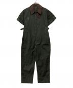 ANTHEM Aアンセム エー）の古着「LIGHT OILED COTTON S/S JUMP SUITS」｜オリーブ