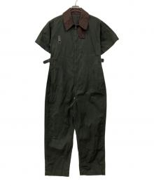 ANTHEM A（アンセム エー）の古着「LIGHT OILED COTTON S/S JUMP SUITS」｜オリーブ