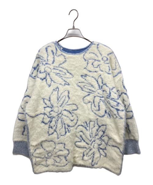 sahara（サハラ）sahara (サハラ) Reversible Jacquard Knit ホワイト サイズ:表記無しの古着・服飾アイテム