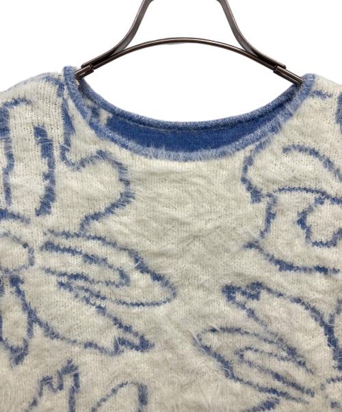 sahara（サハラ）sahara (サハラ) Reversible Jacquard Knit ホワイト サイズ:表記無しの古着・服飾アイテム