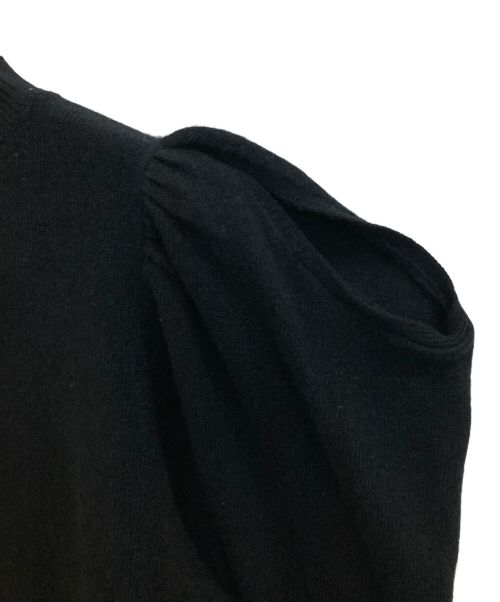 CELFORD（セルフォード）CELFORD (セルフォード) カシミヤ混肩スリットニットプルオーバー ブラック サイズ:Fの古着・服飾アイテム