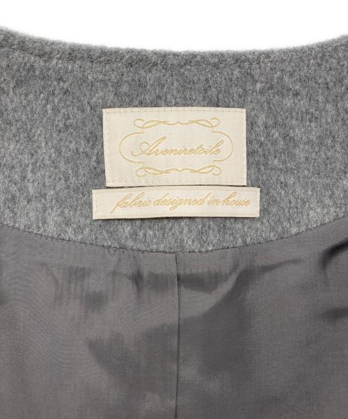 Aveniretoile（アベニールエトワール）Aveniretoile (アベニールエトワール) Super170's切替ロングコート グレー サイズ:SIZE 34の古着・服飾アイテム