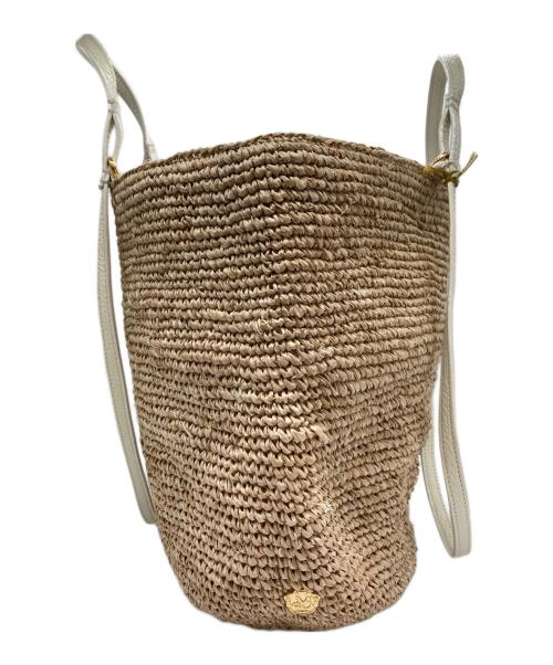 VIOLAd'ORO（ヴィオラドーロ）VIOLAd'ORO (ヴィオラドーロ) Sonny Label (サニーレーベル) 2WAYラフィアバッグ ベージュ×ホワイト サイズ:-の古着・服飾アイテム