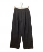 CLANEクラネ）の古着「2WAY STRAIGHT TUCK PANTS」｜ブラック