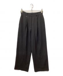 CLANE（クラネ）の古着「2WAY STRAIGHT TUCK PANTS」｜ブラック