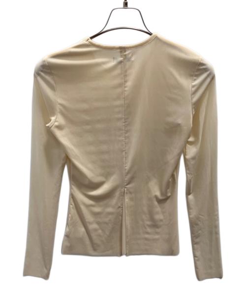 CLANE（クラネ）CLANE (クラネ) SHEER MESH CREW NECK TOPS ベージュ サイズ:2 未使用品の古着・服飾アイテム