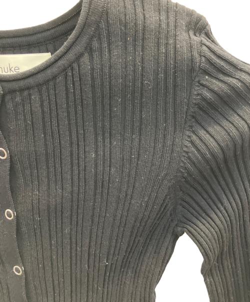 anuke（アンヌーク）anuke (アンヌーク) Cachecoeur Knit Cardigan ブラック サイズ:フリーの古着・服飾アイテム