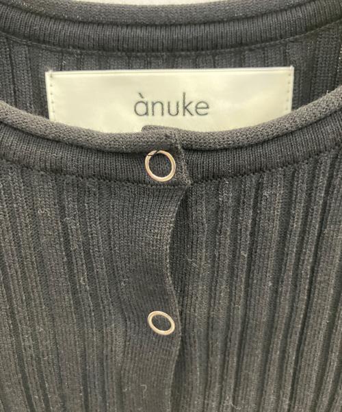 anuke（アンヌーク）anuke (アンヌーク) Cachecoeur Knit Cardigan ブラック サイズ:フリーの古着・服飾アイテム