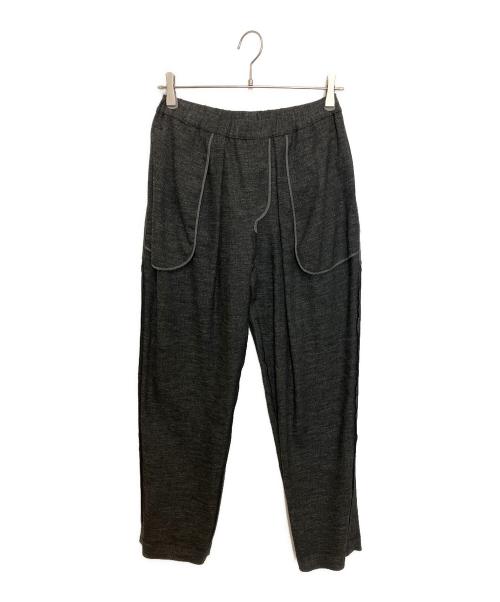 BRUNELLO CUCINELLI（ブルネロクチネリ）BRUNELLO CUCINELLI (ブルネロクチネリ) ストレートレッグ プリーツ トラウザーズ チャコールグレー サイズ:38の古着・服飾アイテム