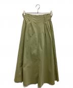 forte forteフォルテ・フォルテ）の古着「コットンツイルフレアスカート」｜オリーブ