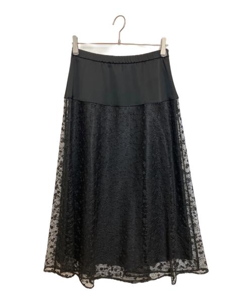 theory luxe（セオリーリュクス）theory luxe (セオリーリュクス) ギャザーフレアスカート ブラック サイズ:38の古着・服飾アイテム