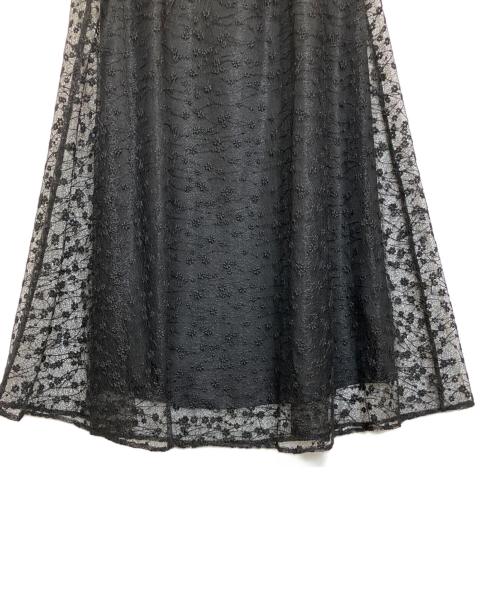 theory luxe（セオリーリュクス）theory luxe (セオリーリュクス) ギャザーフレアスカート ブラック サイズ:38の古着・服飾アイテム