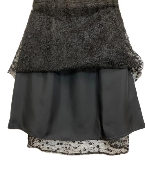 theory luxe（セオリーリュクス）theory luxe (セオリーリュクス) ギャザーフレアスカート ブラック サイズ:38の古着・服飾アイテム