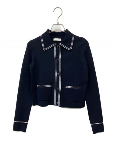 中古・古着通販】Sandro (サンドロ) ニットジャケット ネイビー