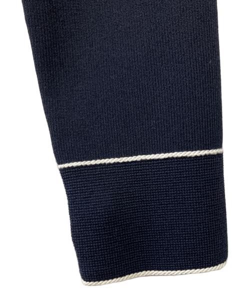 Sandro（サンドロ）Sandro (サンドロ) ニットジャケット ネイビーの古着・服飾アイテム