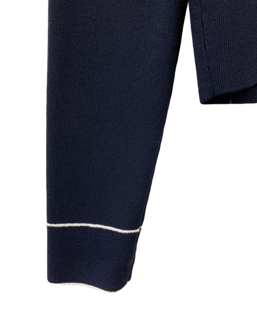 Sandro（サンドロ）Sandro (サンドロ) ニットジャケット ネイビーの古着・服飾アイテム