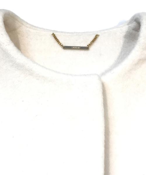 CELFORD（セルフォード）CELFORD (セルフォード) カシミア混ノーカラーコート CWFC235003 ホワイト サイズ:36の古着・服飾アイテム