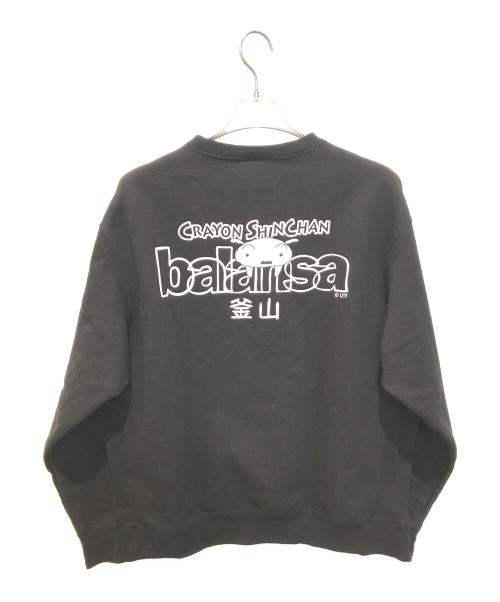 SOUND SHOP balansa（サウウドショップバランサ）SOUND SHOP balansa (サウウドショップバランサ) クレヨンしんちゃん (クレヨンシンチャン) シロ クルーネックスウェット ブラック サイズ:XLの古着・服飾アイテム
