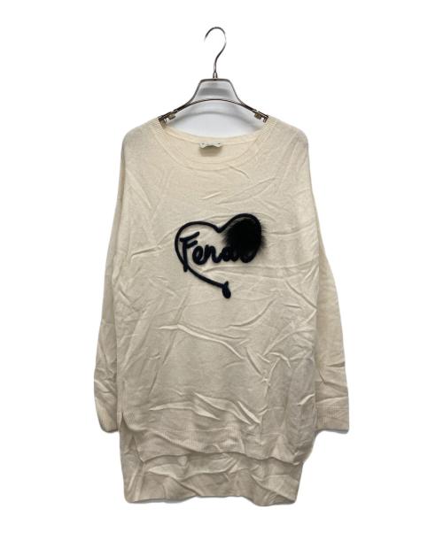 FENDI（フェンディ）FENDI (フェンディ) カシミヤロゴニット アイボリー サイズ:40の古着・服飾アイテム