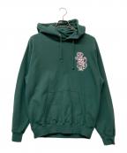 X-LARGEエクストララージ）の古着「SHIRT KING PHADE プルオーバーパーカー」｜グリーン