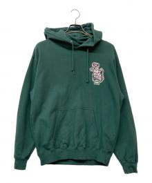 X-LARGE（エクストララージ）の古着「SHIRT KING PHADE プルオーバーパーカー」｜グリーン