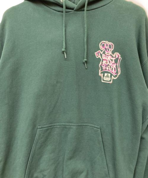 X-LARGE（エクストララージ）X-LARGE (エクストララージ) SHIRT KING PHADE プルオーバーパーカー グリーン サイズ:Sの古着・服飾アイテム