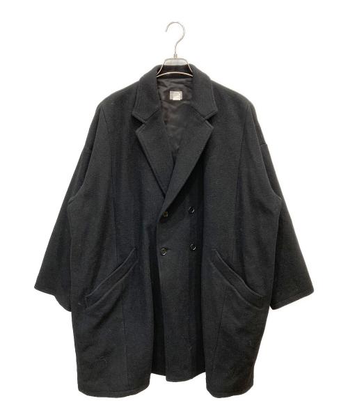 DELUXE（デラックス）DELUXE (デラックス) カシミヤ混ウールコート ブラック サイズ:Mの古着・服飾アイテム