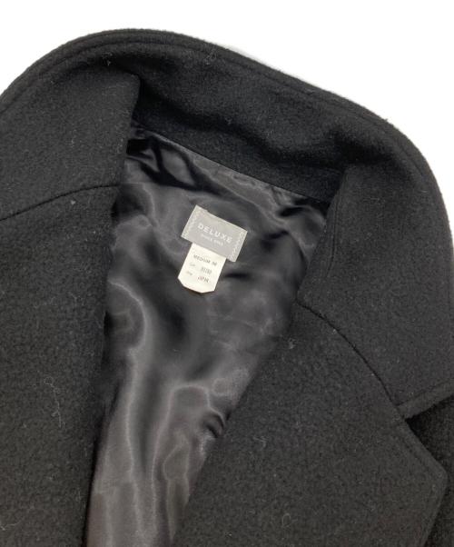 DELUXE（デラックス）DELUXE (デラックス) カシミヤ混ウールコート ブラック サイズ:Mの古着・服飾アイテム