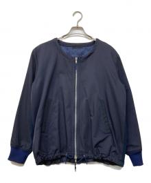 DISCOVERED（ディスカバード）の古着「BACK KNIT BLOUSON(バック ニット ブルゾン)」｜ネイビー