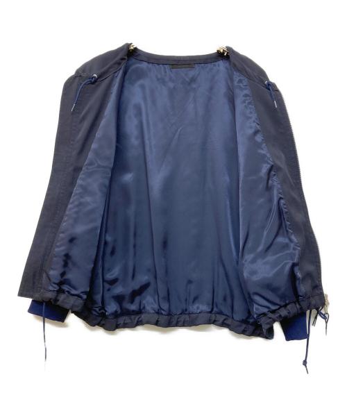 DISCOVERED（ディスカバード）DISCOVERED (ディスカバード) BACK KNIT BLOUSON(バック ニット ブルゾン) ネイビー サイズ:１の古着・服飾アイテム